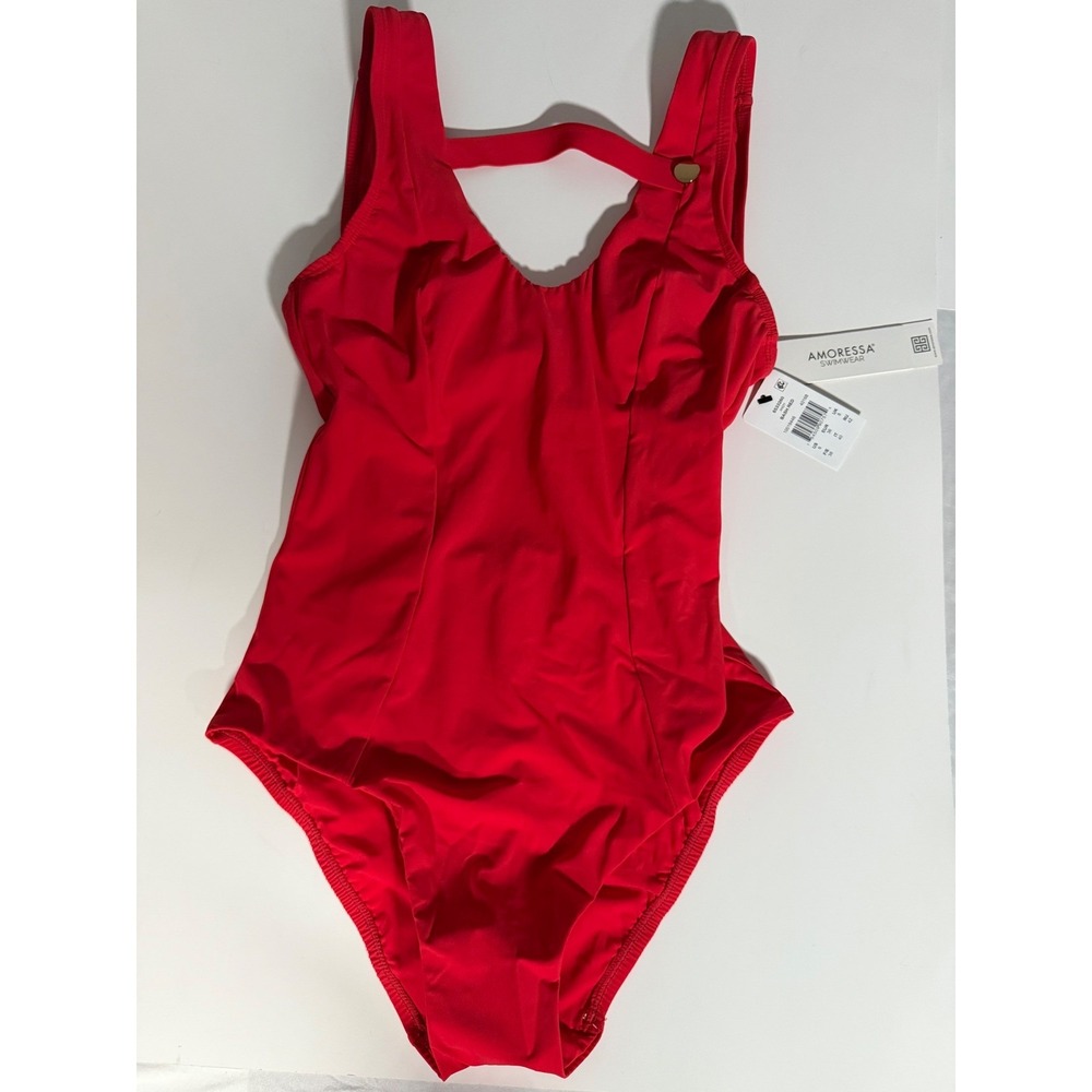 NWT Amoressa by Miraclesuit Discotheque Andy Red Shaping Underwire Swimsuit 6 - Picture 5 of 16